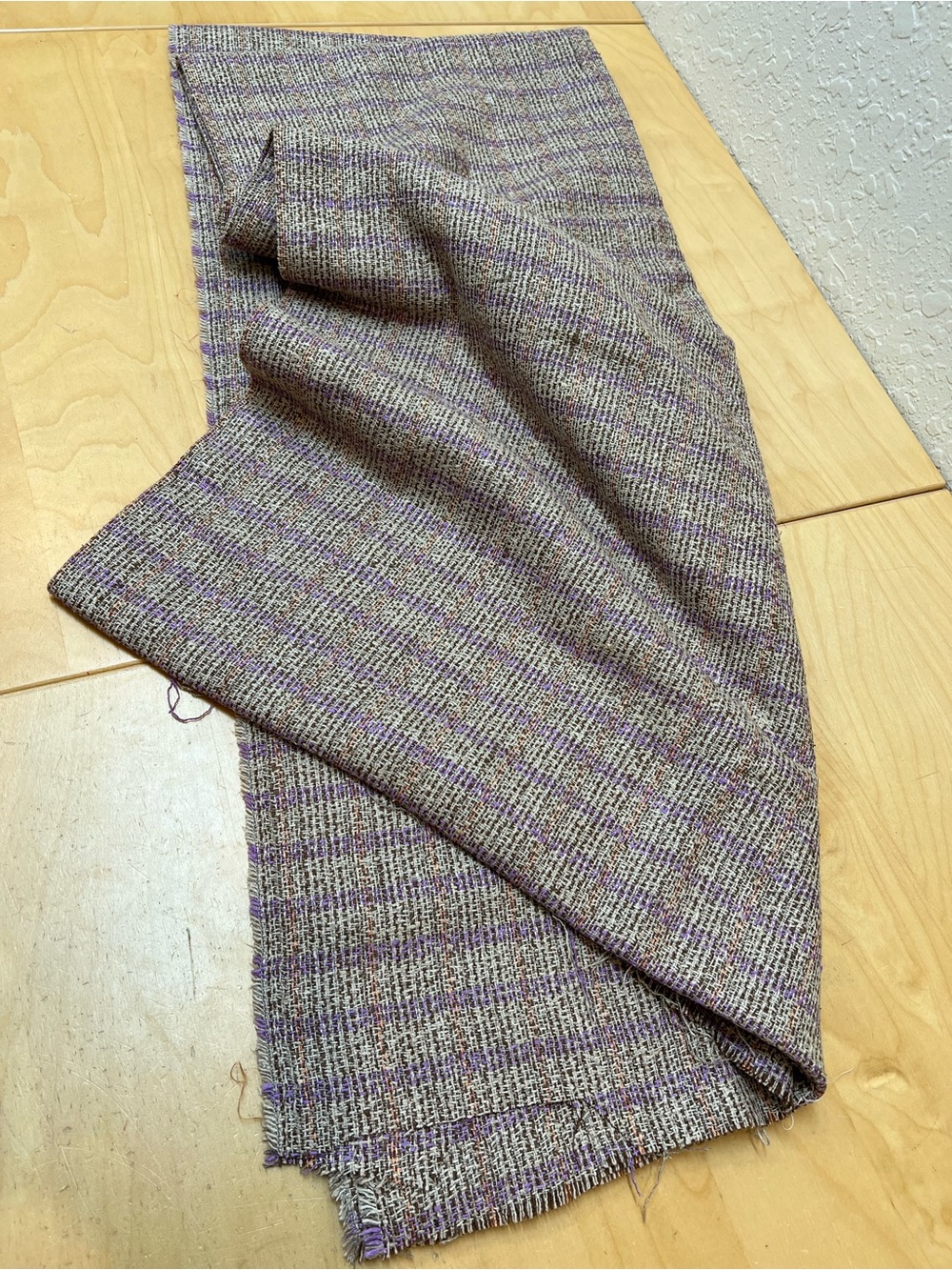 Purple Tweed Dress Fabric Panel - Textured Pattern 6yards x62 inches wide